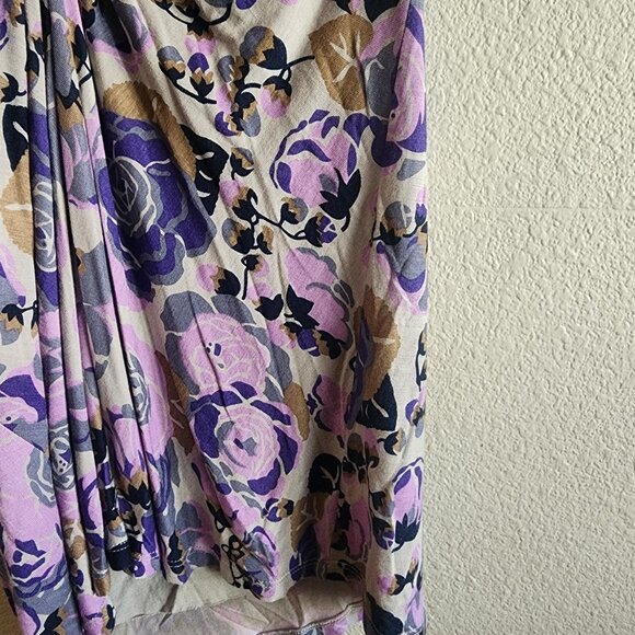 Free People Tank Top Womens Medium Purple Soft Violet Floral Racerback Boho NWT - Picture 9 of 12